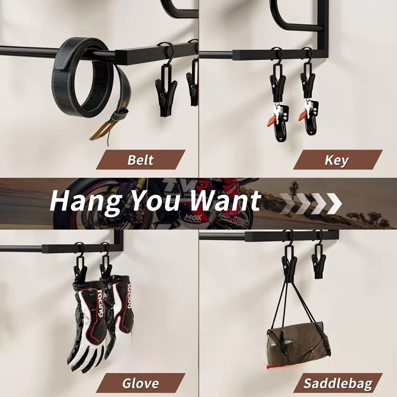 Wooden Wall Mounted Helmet Hol - Motorcycle Gear Display Rack review and price
