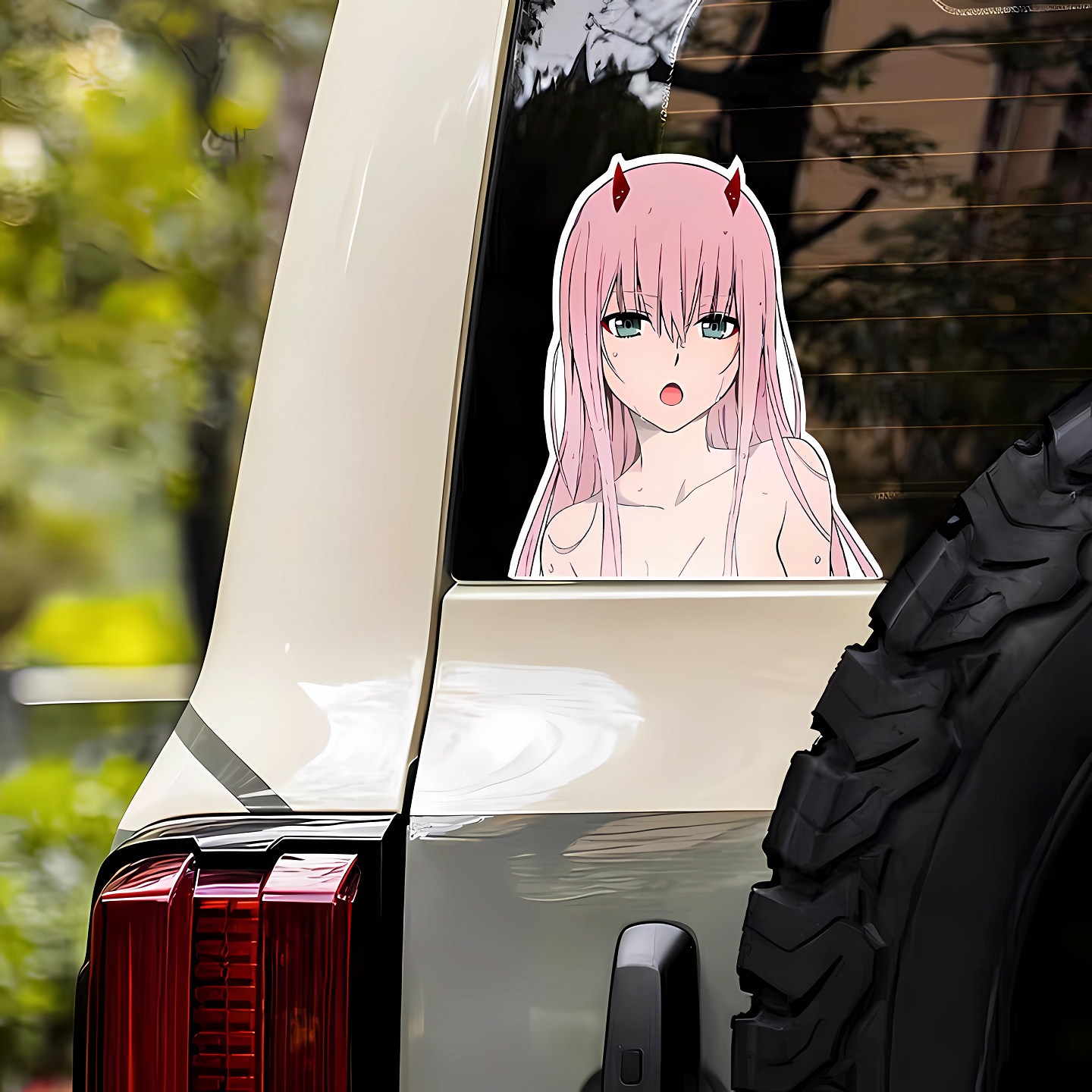 Cute Anime Girl Zero Two Car J - Zero Motorcycle Gear review and price
