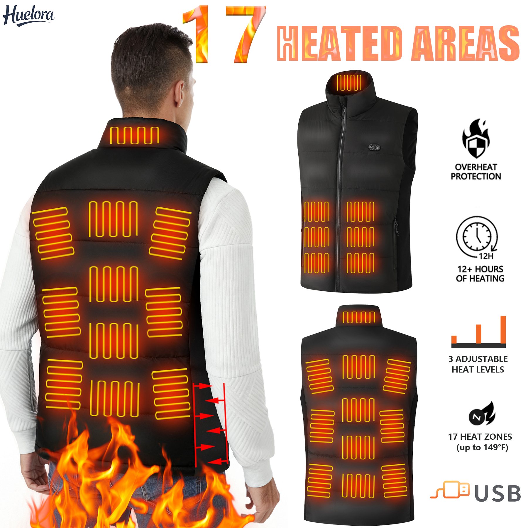 17 Heating Zones USB Heated Ve - Motorcycle Gear Zone review and price