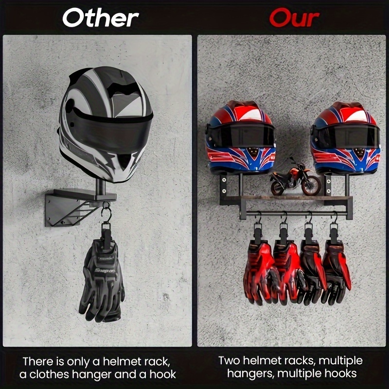 Wall-Mounted Motorcycle Helmet - Motorcycle Gear Display Rack review and price
