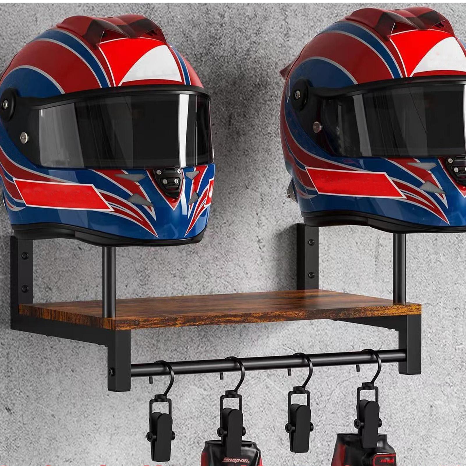 Wooden Motorcycle Helmet Displ - Motorcycle Gear Display Rack review and price