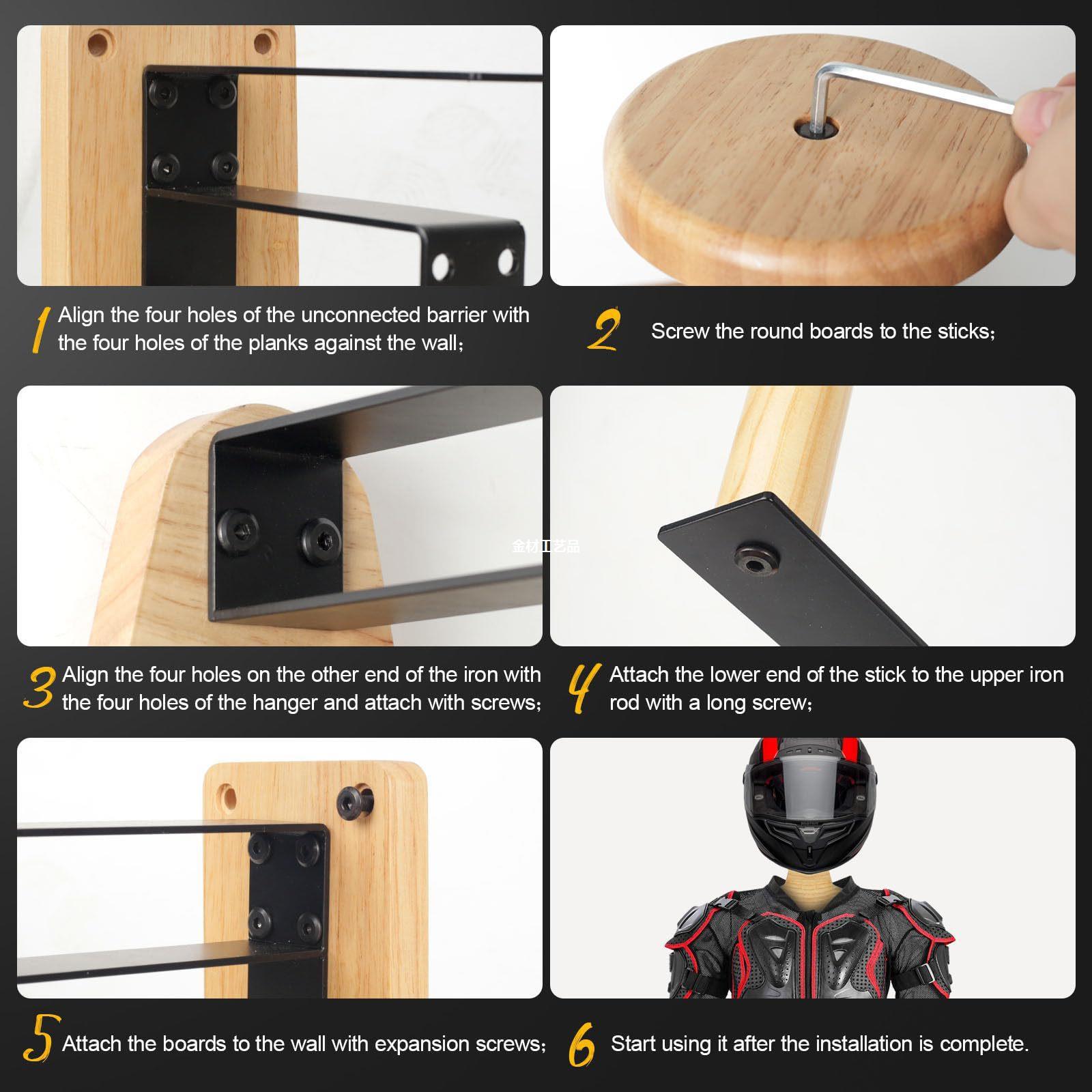 Wall‑Mount Wooden Outdoor Stor - Motorcycle Gear Display Rack review and price