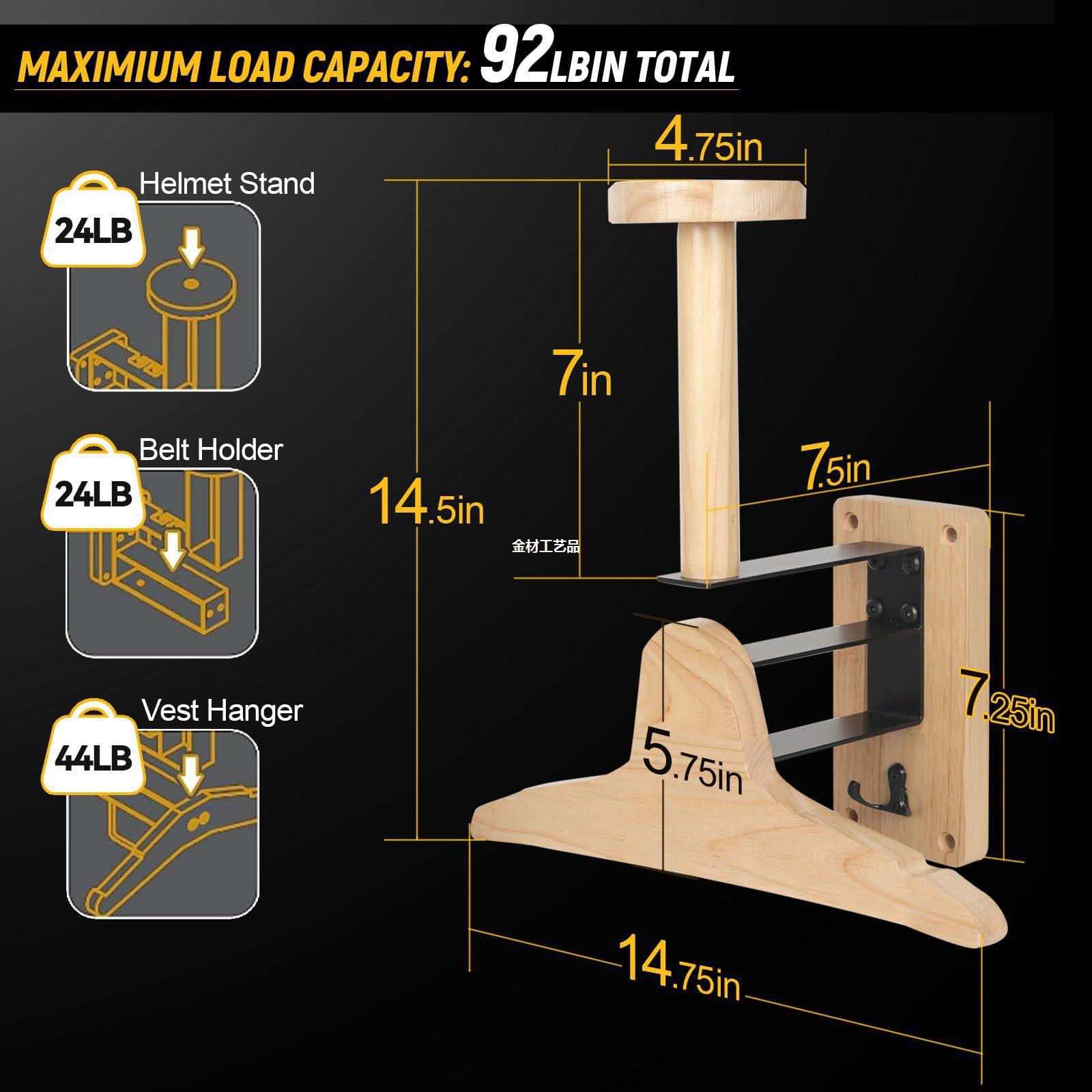 Wall‑Mount Wooden Outdoor Stor - Motorcycle Gear Display Rack review and price