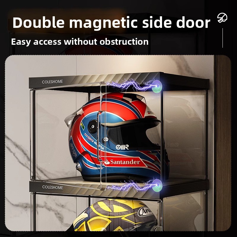Motorcycle Helmet Storage Cabi - Motorcycle Gear Display Rack review and price
