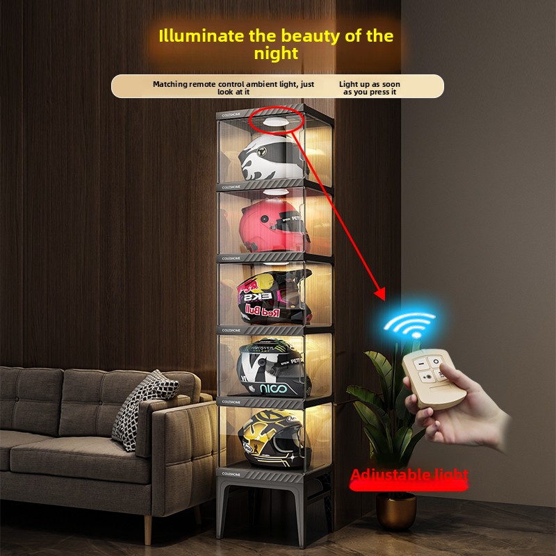 Motorcycle Helmet Storage Cabi - Motorcycle Gear Display Rack review and price