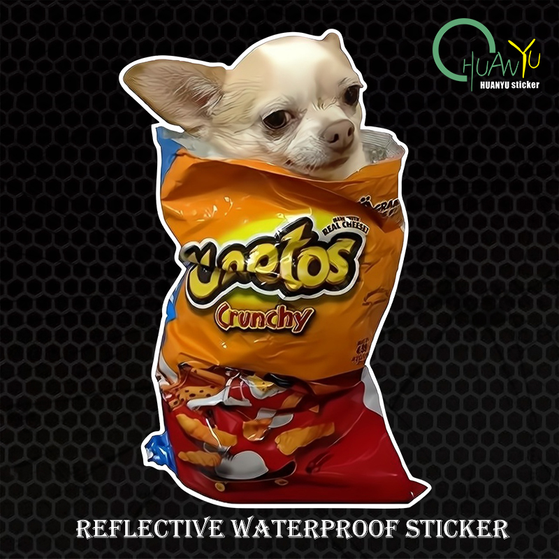 Cute puppy reflective sticker  - Motorcycle Gear Outlet review and price