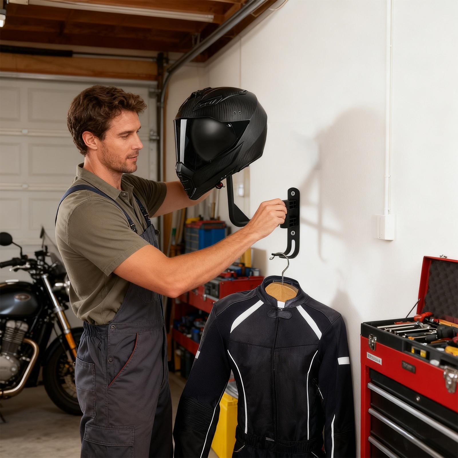 Motorcycle Helmet Holder Wall  - Motorcycle Gear Display Rack review and price